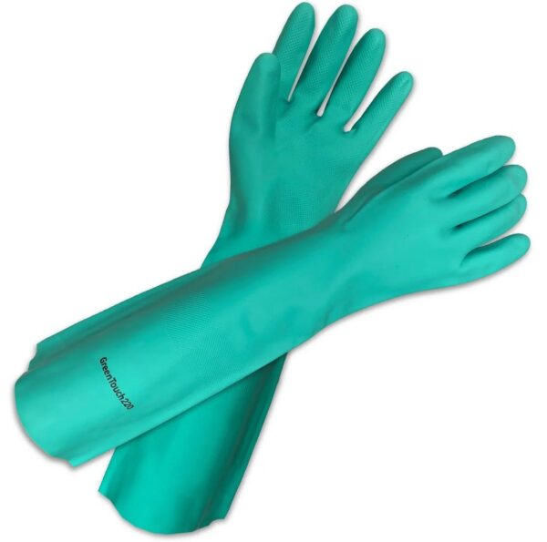 Green-Touch Nitrile Reusable Gloves 22Mil 18"