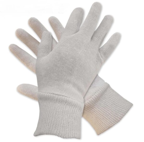 Lady's Polyester-cotton Inspectors Gloves w/ Knit Wrist