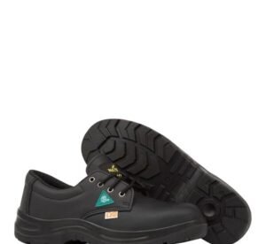 NAT'S S400 Leather Work Shoes Double-density PU outsole Steel toe & plate Black